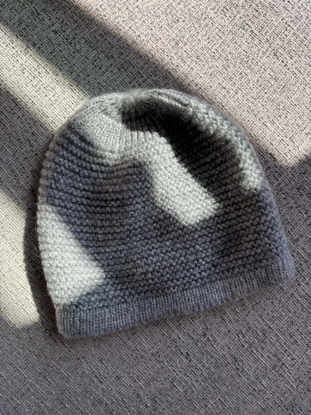 Knit Gray Beanie with subtle silver flecks